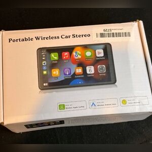 Portable Wireless Car Stereo with Black Frame